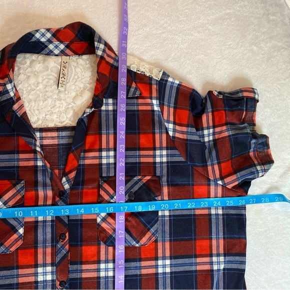 R N B Women Plus 3X Button Down Shirt Pockets Plaid Tartan Floral Summer Casual - Picture 10 of 11